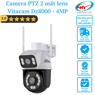 Camera ptz 2 mắt lens vitacam dz8000 - 4mp - hàng chính hãng