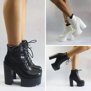 Giày boot nữ CỘT DÂY, giày boot dancer đế vuông 14cm màu đen, trắng MANG NHẸ- CHẮC CHẮN- TÔN DÁNG  GBN192