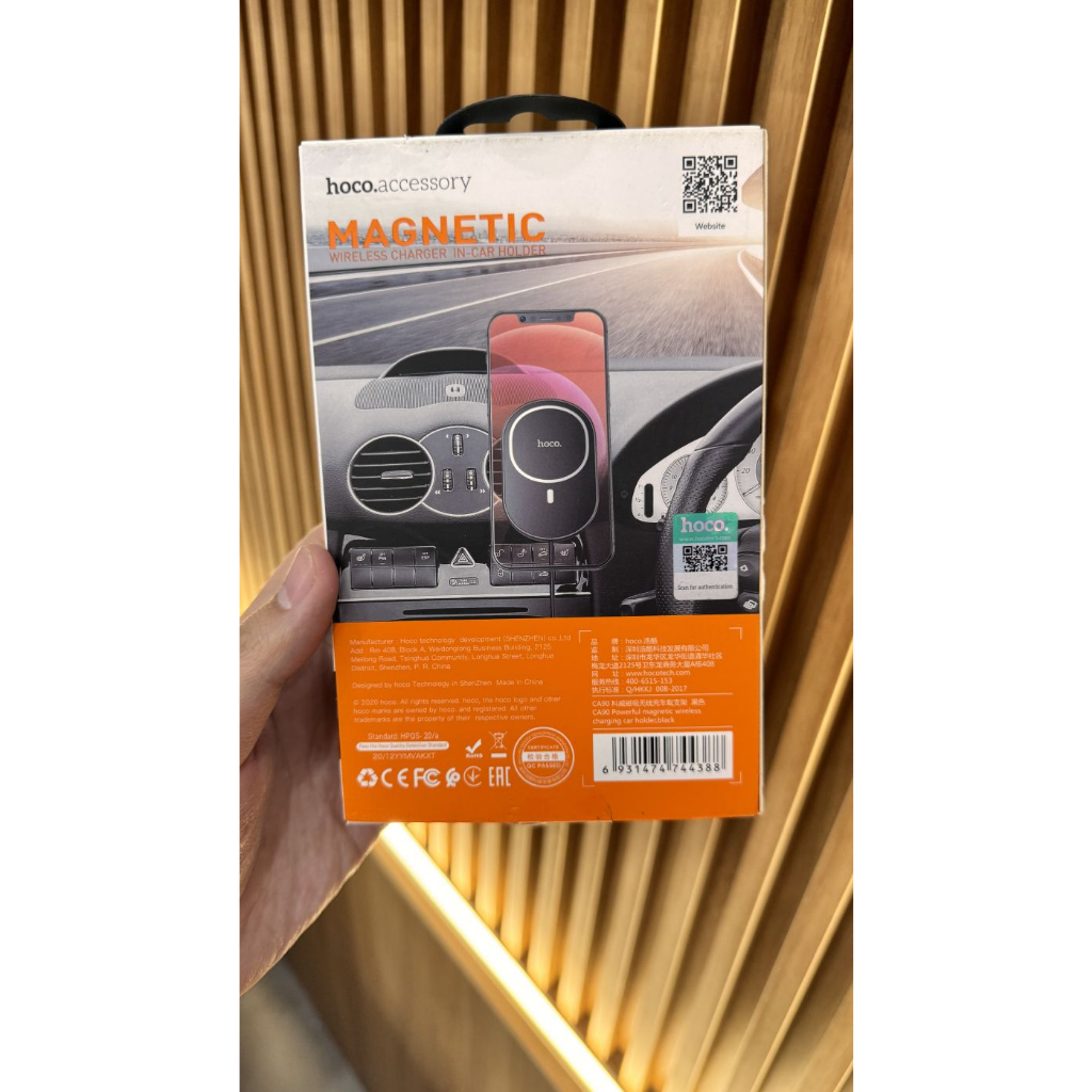 Dock sạc nhanh Magsafe không dây HOCO CA90 kẹp cửa gió Xe hơi