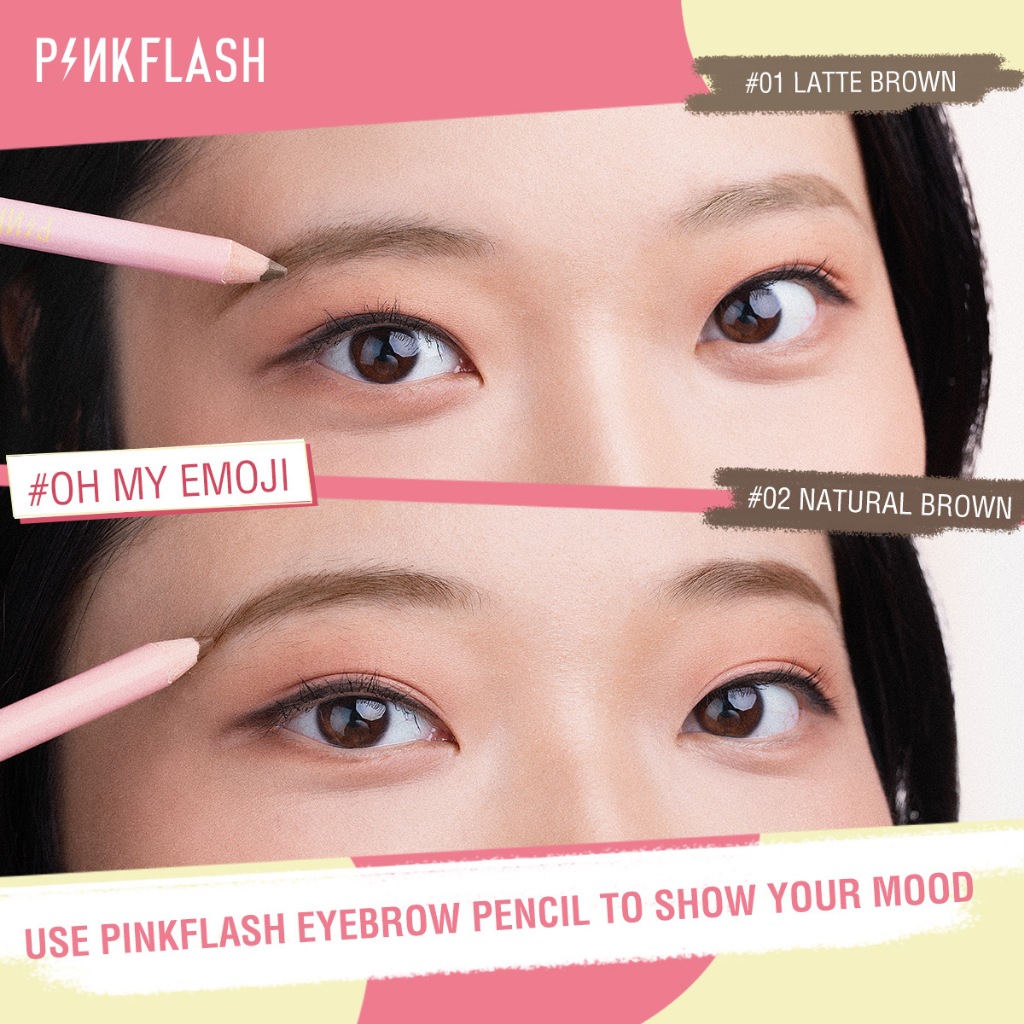 [Mã FMCGT1 giảm 15k đơn 0đ] PINKFLASH 3PCS MAKEUP SET Long Lasting Waterproof Mascara Black Eyeliner Eyebrow Pencil