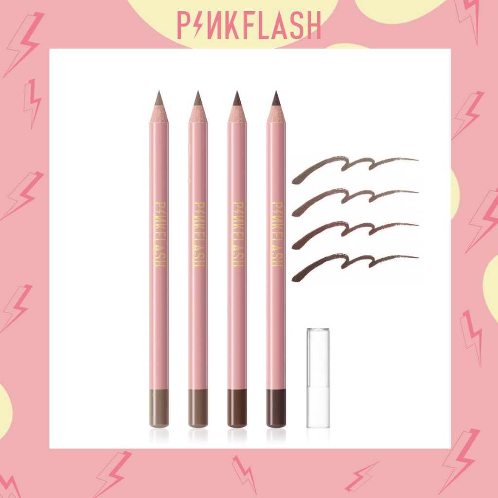 [Mã FMCGT1 giảm 15k đơn 0đ] PINKFLASH 3PCS MAKEUP SET Long Lasting Waterproof Mascara Black Eyeliner Eyebrow Pencil