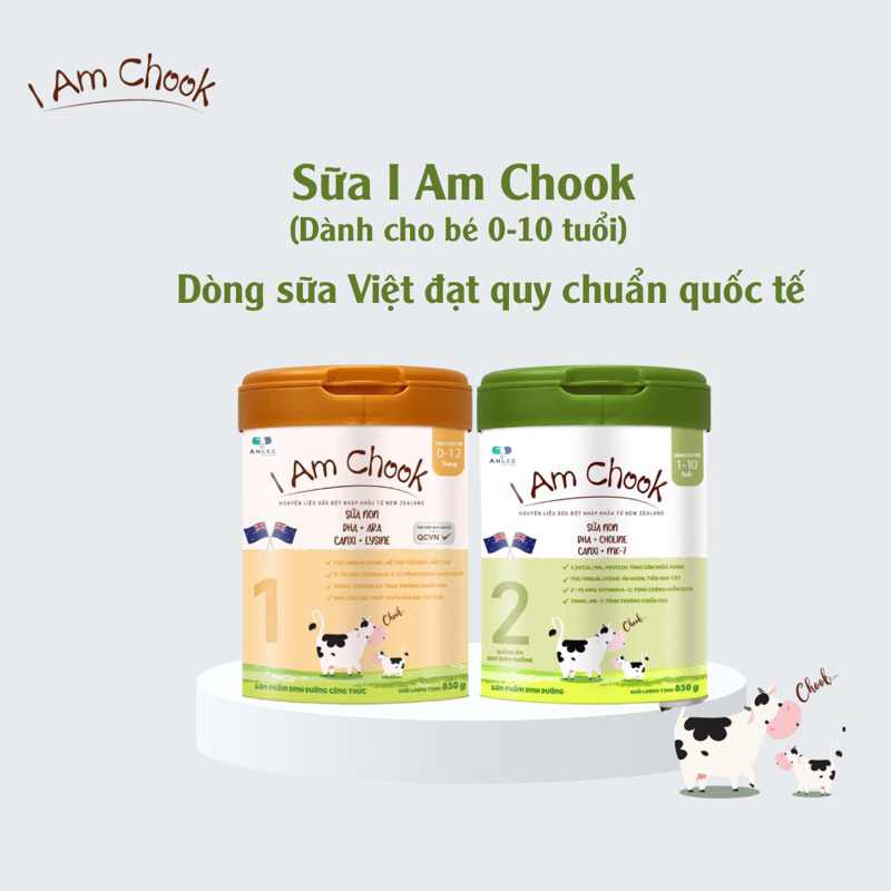 Sữa I Am Chook Số 1,2 - lon 850g