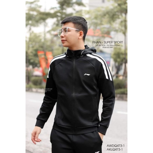 Bộ quần áo thể thao nam LINHGAU, Bộ thể thao nam thu đông dài tay chất poly siêu đẹp 2024