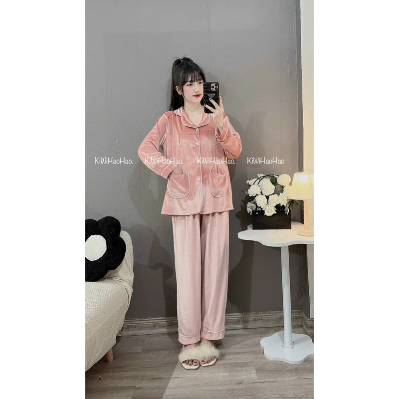 Bộ nhung vừa bầu vừa sau sinh.