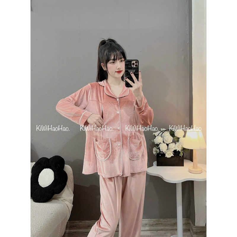 Bộ nhung vừa bầu vừa sau sinh.