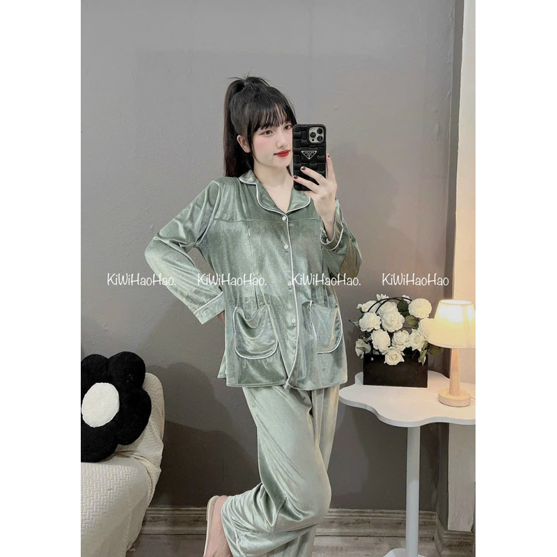 Bộ nhung vừa bầu vừa sau sinh.