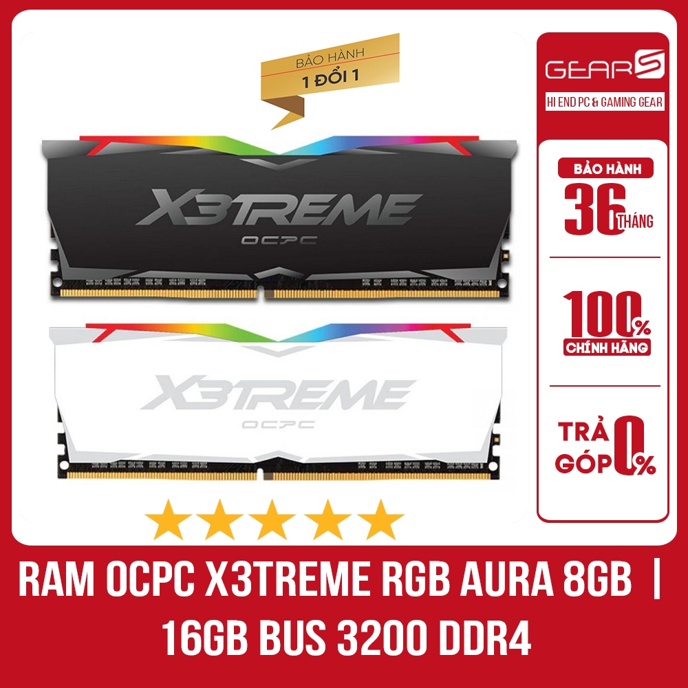 RAM OCPC X3TREME RGB AURA 8GB | 16GB Bus 3200 DDR4 - Bảo hành chính hãng 36 Tháng lỗi 1 đổi 1