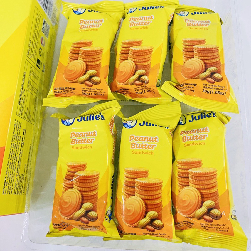 Bánh quy bơ đậu phộng julie’s 150g