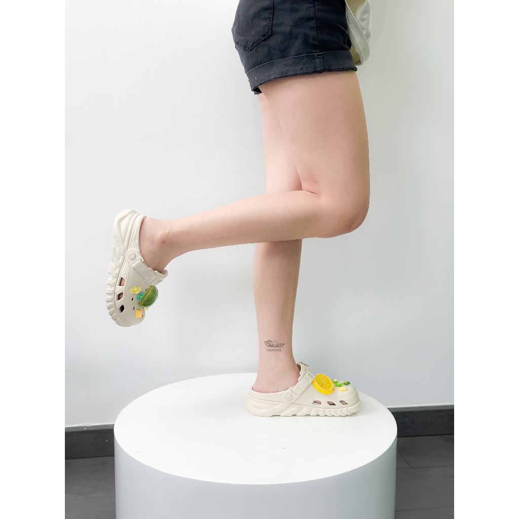 DM - Dép Cross Duet Max 2 Clog Unisex Chính Hãng Tặng 10 Sticker Gắn Dép Ngẫu Nhiên