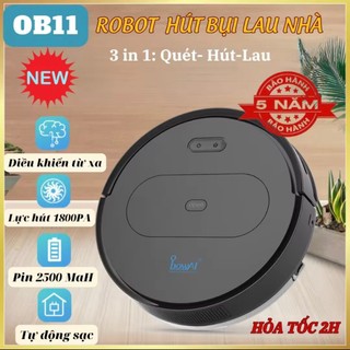 Robot hút bụi lau nhà ob11 tự động kết nối wifi sạc pin thông minh - tự động lập trình- đa chức năng- bảo hànhtháng
