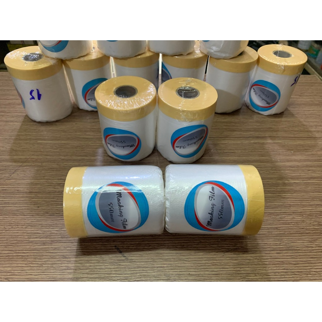 Màng nilon che sơn, che bụi có keo dán, khóc không để lại keo