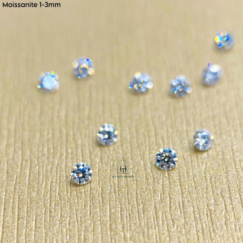 Đá đính răng Moissanite tấm màu trắng MW