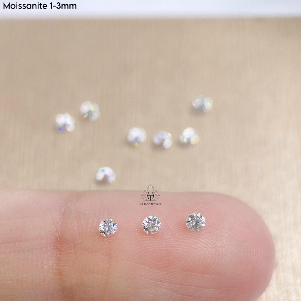 Đá đính răng Moissanite tấm màu trắng MW