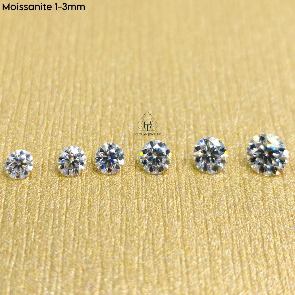 Đá đính răng Moissanite tấm màu trắng MW