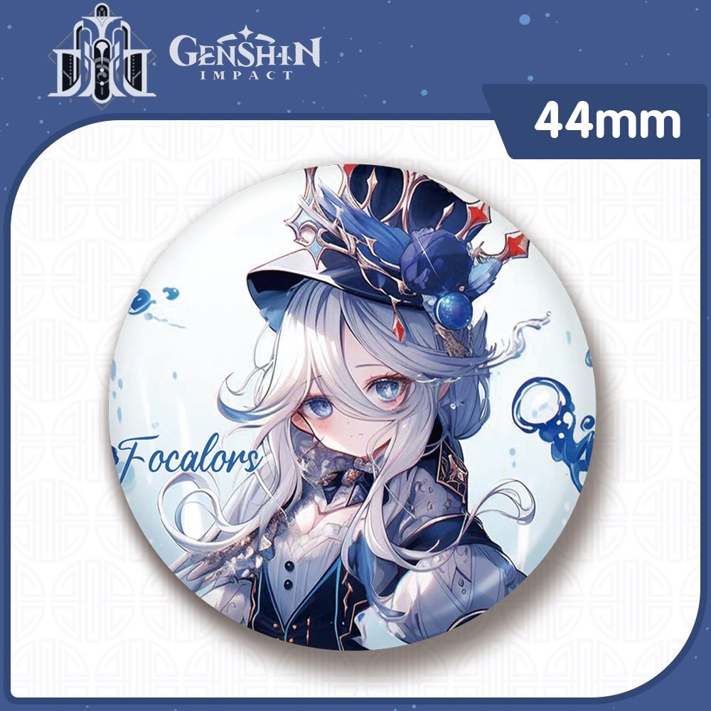 Huy hiệu FOCALORS FURINA GENSHIN IMPACT phụ kiện in hình game anime chibi xinh xắn dễ thương