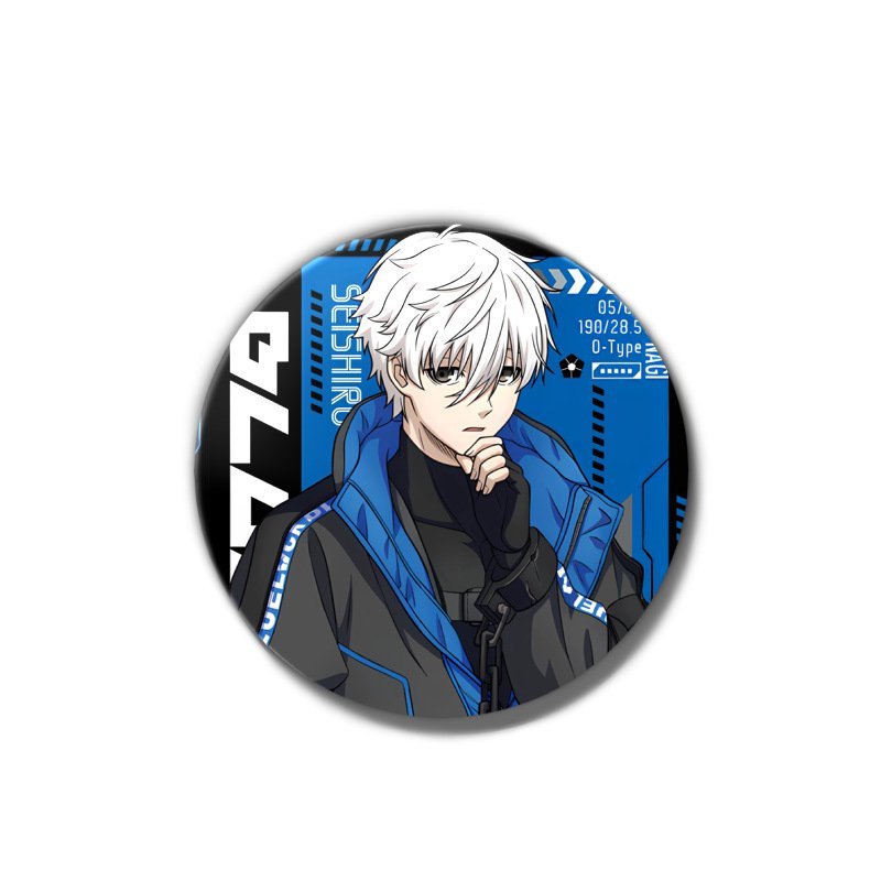 Huy hiệu BLUE LOCK ver NỀN CHỮ in hình manga anime chibi quà tặng xinh xắn độc đáo ghim cài áo cặp sách