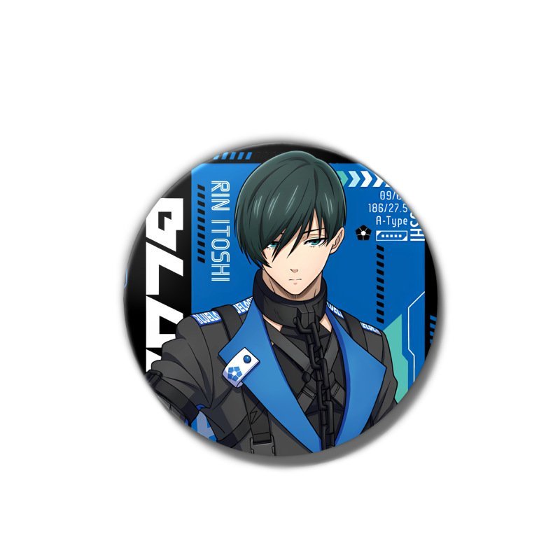 Huy hiệu BLUE LOCK ver NỀN CHỮ in hình manga anime chibi quà tặng xinh xắn độc đáo ghim cài áo cặp sách