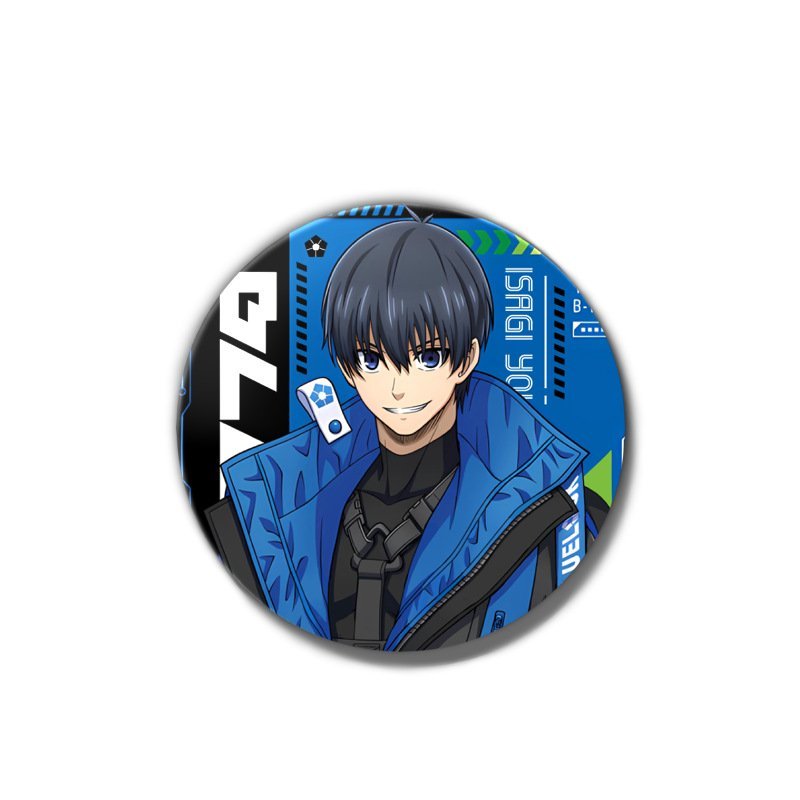 Huy hiệu BLUE LOCK ver NỀN CHỮ in hình manga anime chibi quà tặng xinh xắn độc đáo ghim cài áo cặp sách