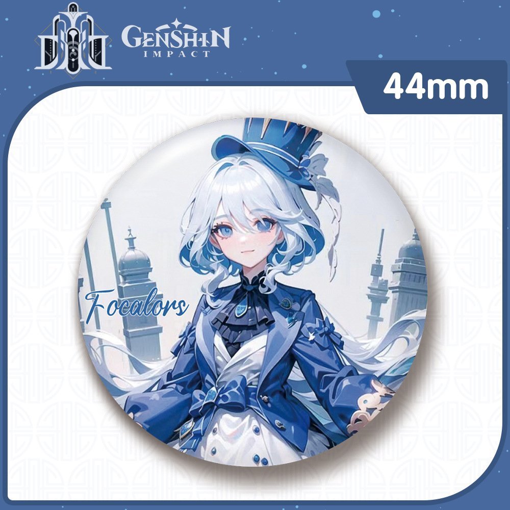 Huy hiệu FOCALORS FURINA GENSHIN IMPACT phụ kiện in hình game anime chibi xinh xắn dễ thương