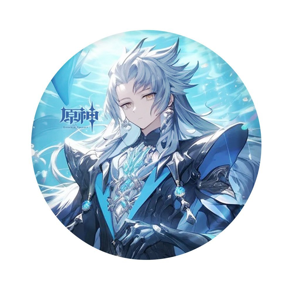 Huy hiệu NEUVILLETTE GENSHIN IMPACT phụ kiện in hình game anime chibi xinh xắn dễ thương