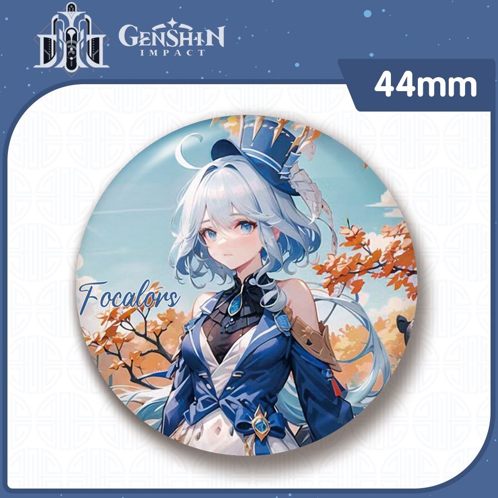 Huy hiệu FOCALORS FURINA GENSHIN IMPACT phụ kiện in hình game anime chibi xinh xắn dễ thương