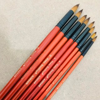 Bút lông cọ vẽ màu nước - màu bột - acrylic cán đỏ dài keepsmiling a0604r