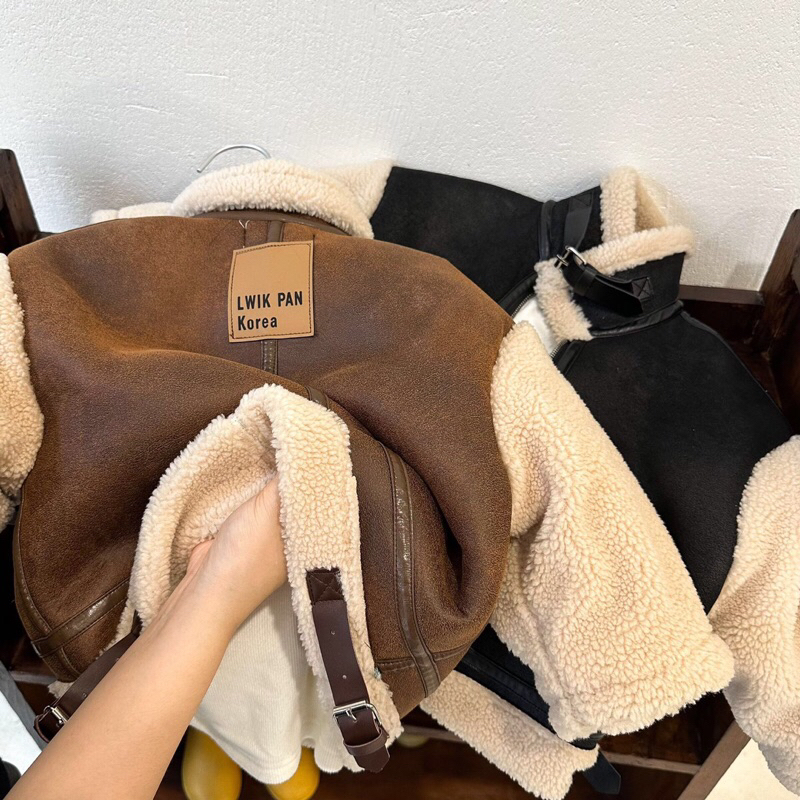 Áo khoác da lót lông cho bé hàng qccc