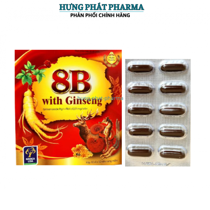 Vitamin tổng hợp 8B with Ginseng, bồi bổ sức khỏe