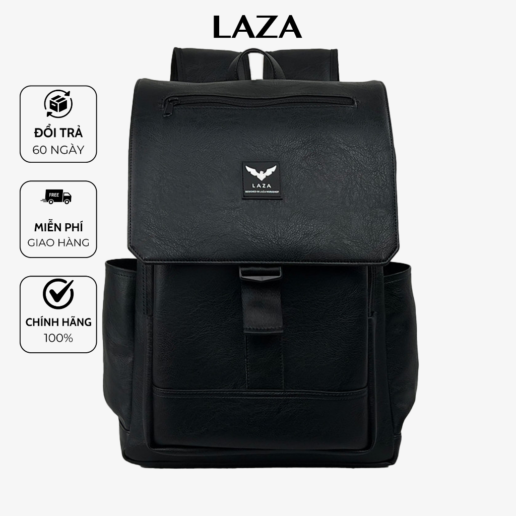 Balo da nam nữ LAZA Lucer Backpack 553 - Da PU nhập khẩu chống thấm - Bảo hành TRỌN ĐỜI