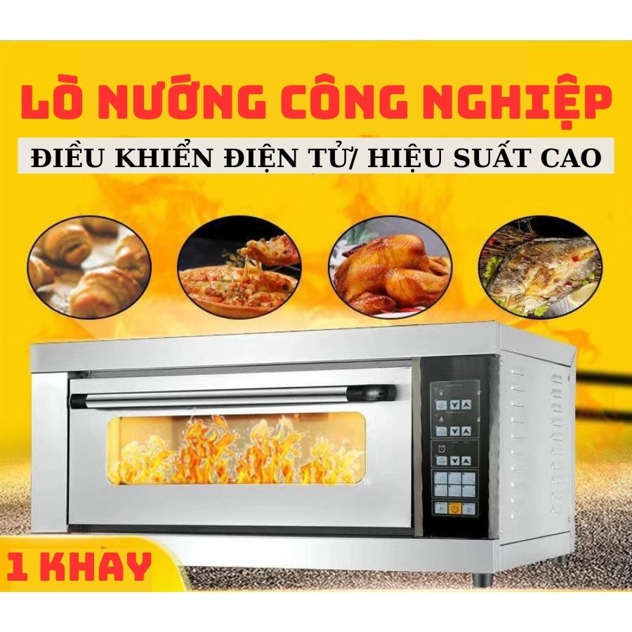 LÒ NƯỚNG SÀN 1 TẦNG 1 KHAY CÓ ĐỒNG HỒ HẸN GIỜ THIẾT BỊ LÀM BÁNH - OVEN1T1K