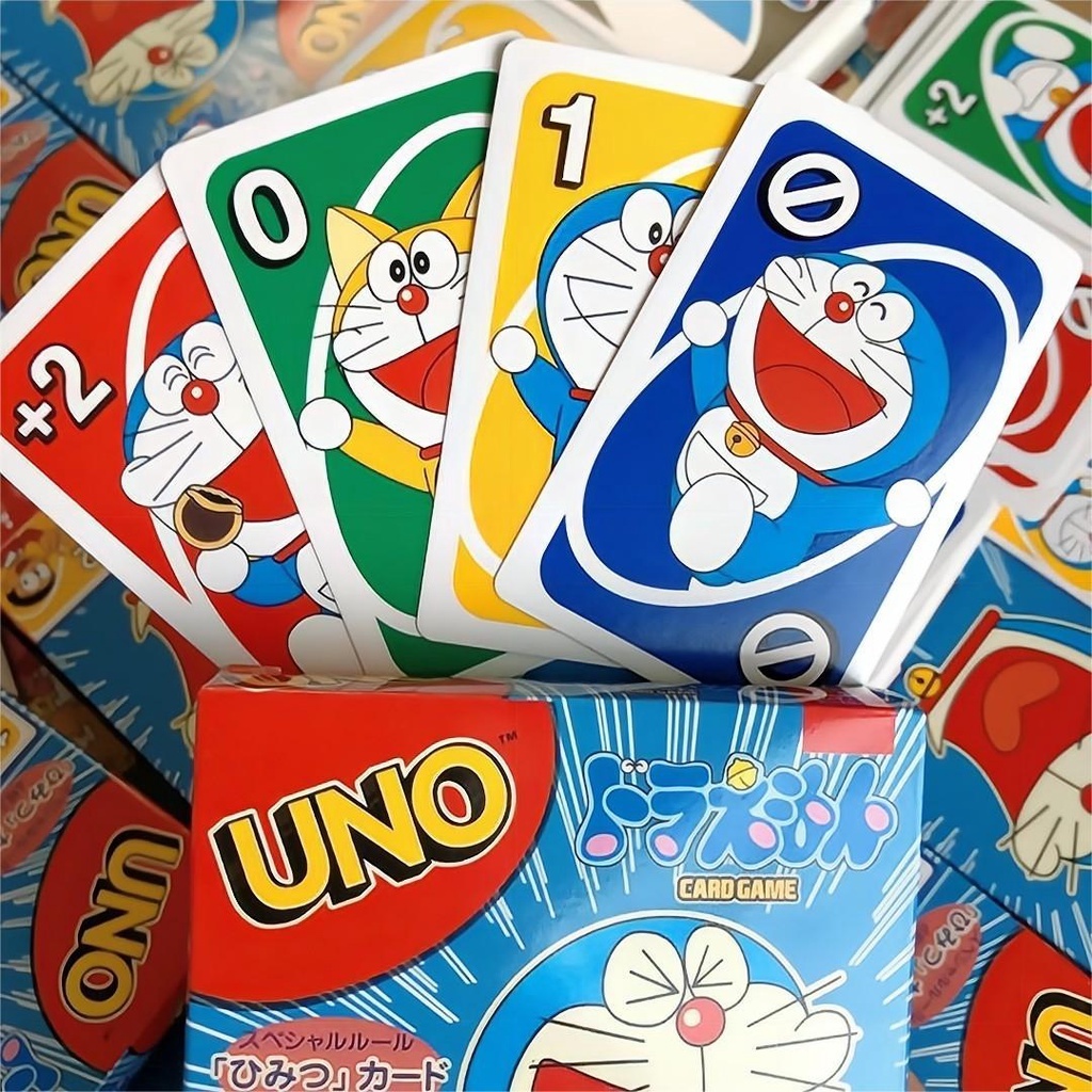 Bộ Trò Chơi Thẻ Bài UNO Doraemon - 112 thẻ bài dầy cao cấp, hoạt hình vui nhộn