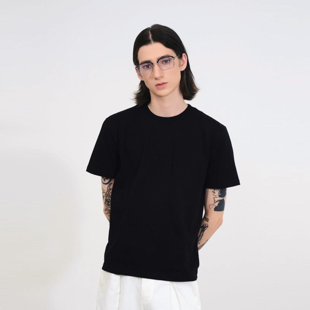 Áo thun nam tay ngắn cổ tròn thun cotton 2 chiều thoáng mát THOMAS STU simple live gentle mind TS01