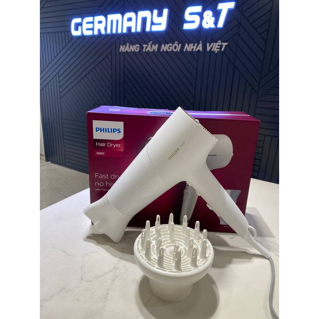 Máy sấy tóc Philips series 5000 BHD500/20 nội địa Đức công suất 2100W, máy sấy táo tạo kiểu salon GermanySnT 210066