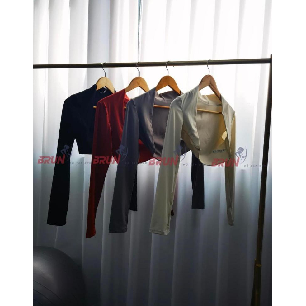 Áo choàng tay croptop - Chất poly thun lạnh cao cấp - BRUN