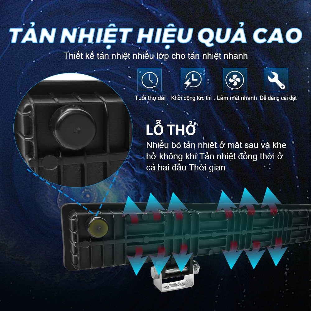 300000LM 50Inch Siêu Sáng 12V 24V Offroad Led Bar Điểm Lũ Combo Tia 3 Hàng đèn Led Làm Đèn Thanh Xe Ô Tô 4WD Xe Tải SUV