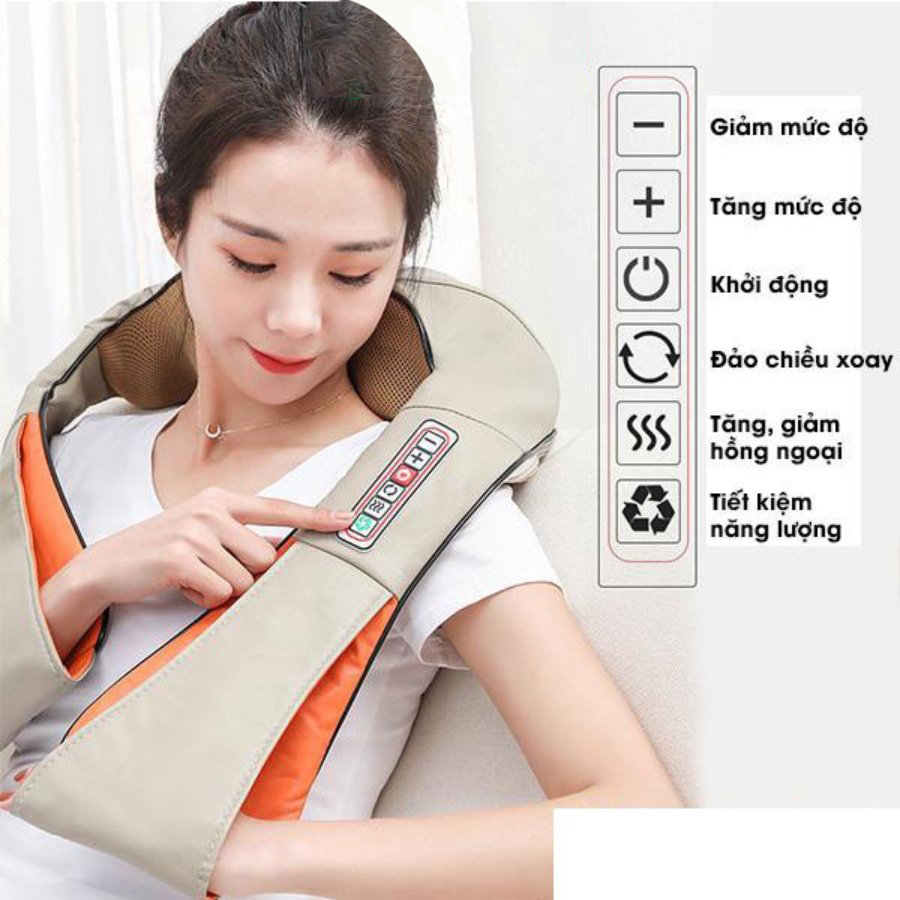 Máy Massage Đa Năng Cổ Vai Gáy Hồng Ngoại 6D HM-V85 , Đai mát xa đa năng, matxa vai gáy, bụng, Cổ, lưng eo, chân tay