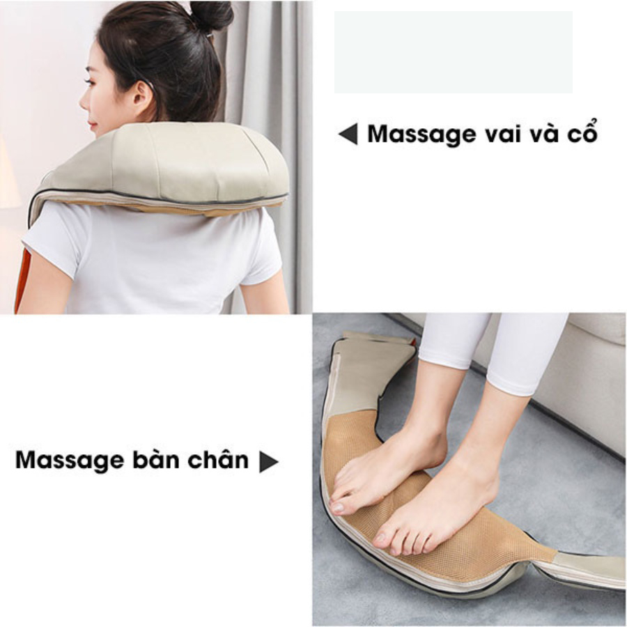Máy Massage Đa Năng Cổ Vai Gáy Hồng Ngoại 6D HM-V85 , Đai mát xa đa năng, matxa vai gáy, bụng, Cổ, lưng eo, chân tay