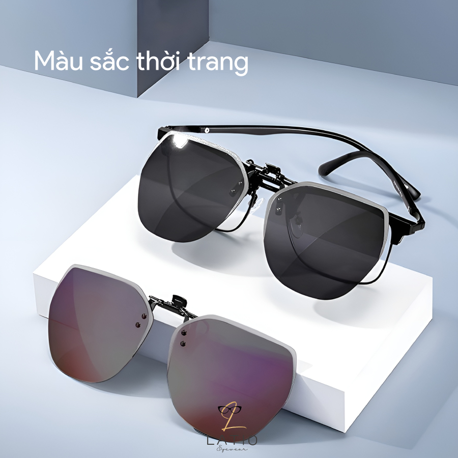Mắt kính râm kẹp Thời trang Tiện lợi cho người cận Chống nắng hoàn hảo dễ bỏ túi mang theo trọng lượng siêu nhẹ  - KM107