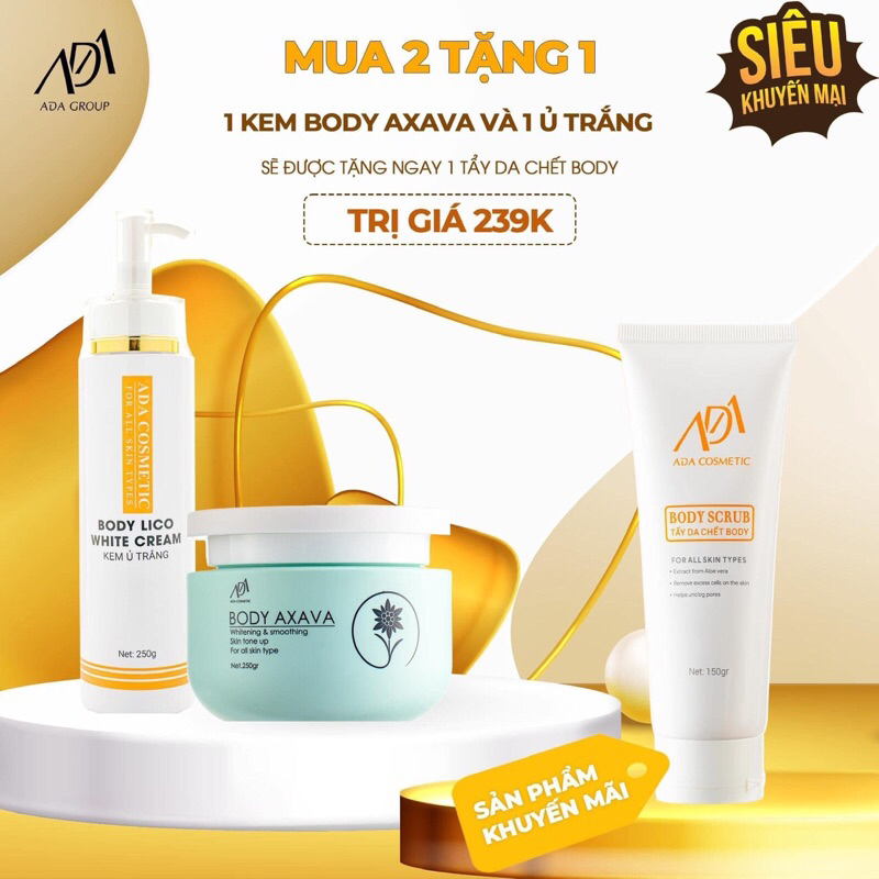ComBo Kem Ủ Trắng & Body ADA Group (250g)