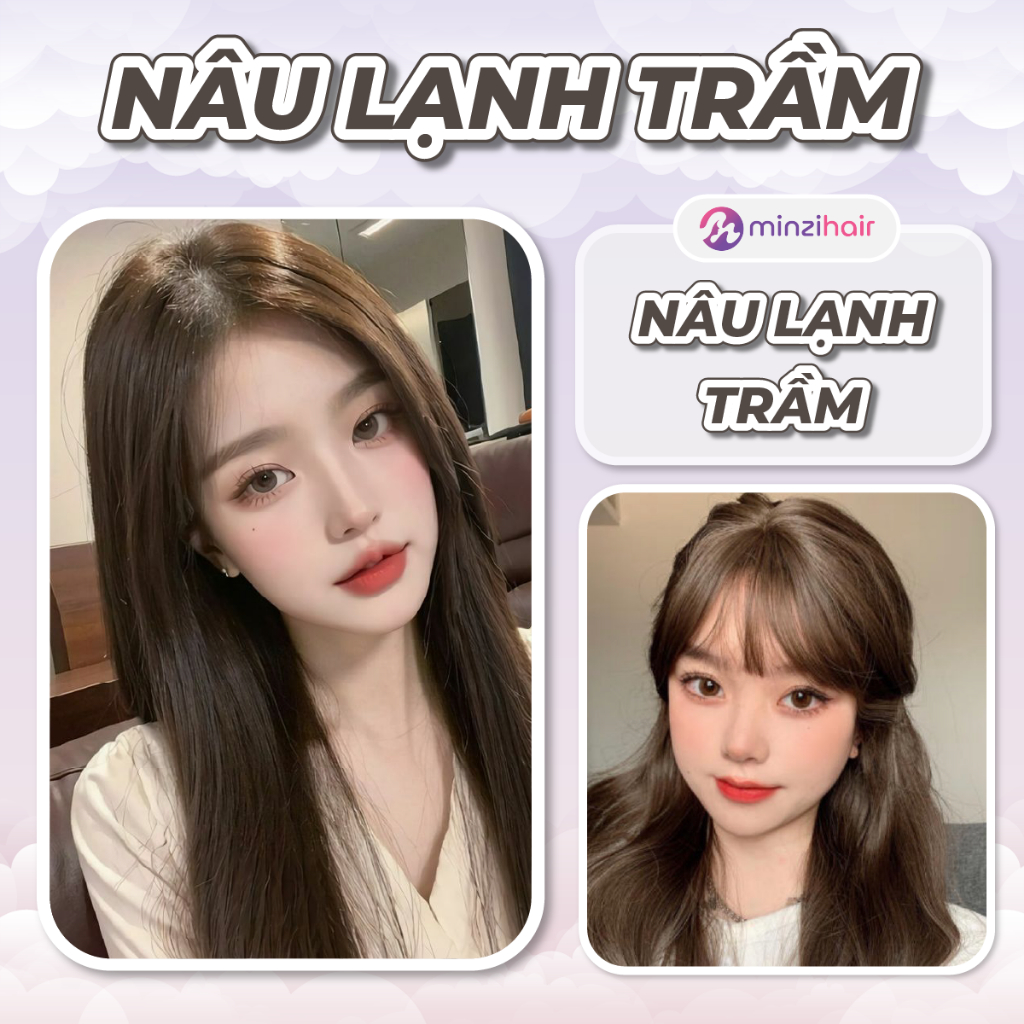Thuốc nhuộm tóc Màu Nâu Lạnh Trầm - Lên từ nền tự nhiên - Minzihair, Minzihair HCM