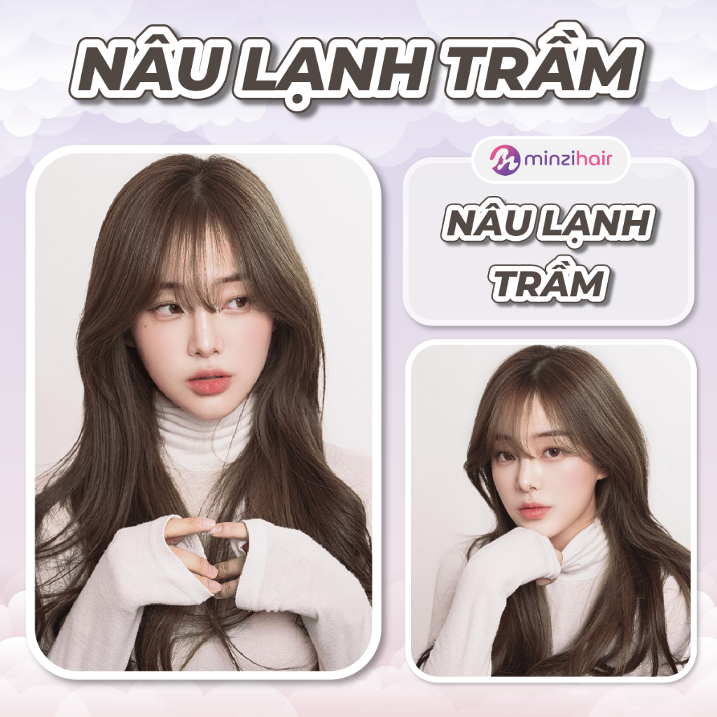 Thuốc nhuộm tóc Màu Nâu Lạnh Trầm - Lên từ nền tự nhiên - Minzihair, Minzihair HCM