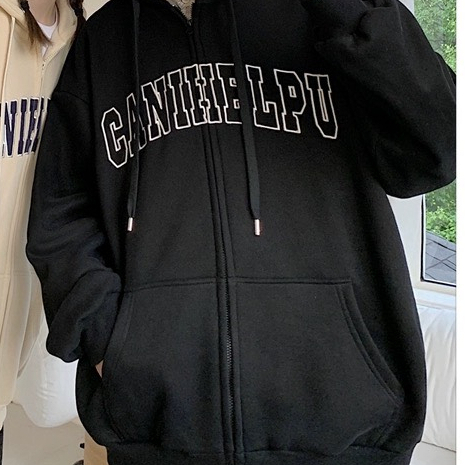 Áo Khoác Gió Áo khoác hoodie nỉ unisex mặc đôi kiểu trơn basic form rộng mũ to, Áo nỉ cặp đôi hoodi quảng châu2 lớp
