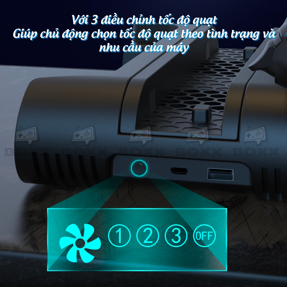 Đế tản nhiệt cho máy PS4 Slim, PS4 Pro chính hãng Dobe