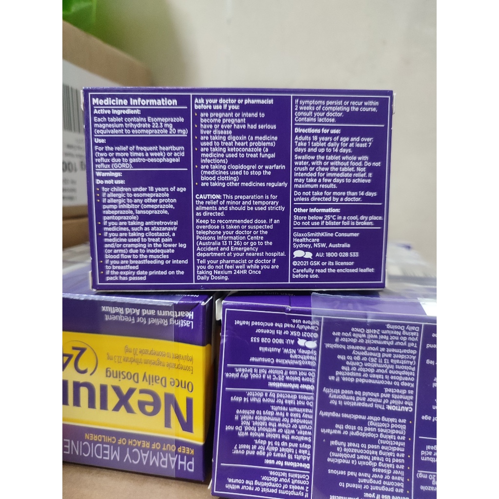 Viên dạ dày Nexium Úc - viên giảm đau dạ dày, giảm trào ngược