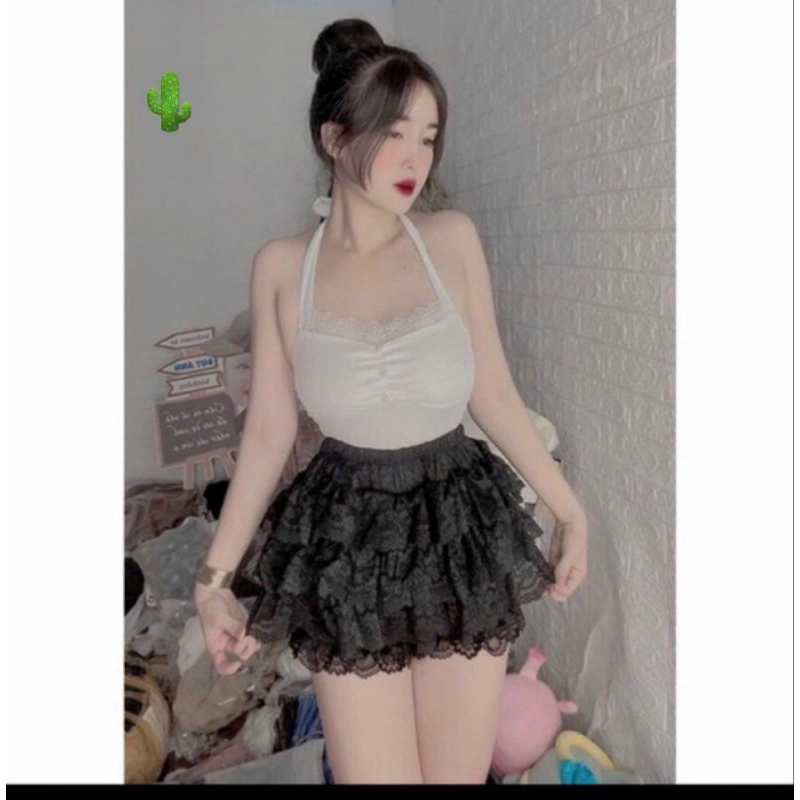 Chân váy ren tầng siêu xinh dễ phối đồ 1991x shop