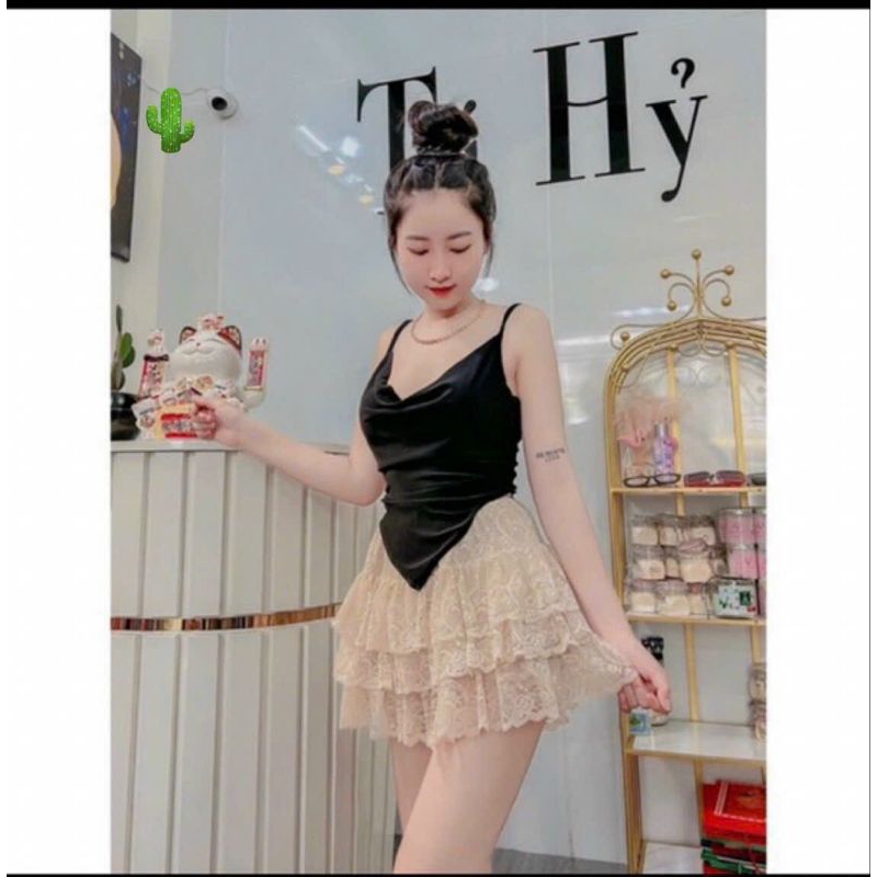 Chân váy ren tầng siêu xinh dễ phối đồ 1991x shop