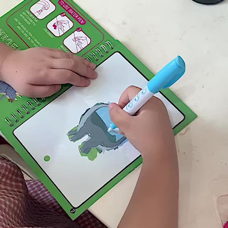 Tranh Tô Màu Nước Ma Thuật Tự Xóa Tặng 1 Bút Tô Màu