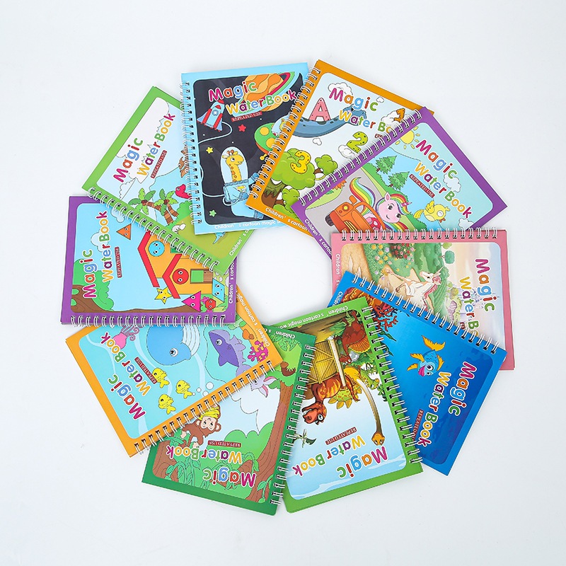 Tranh Tô Màu Nước Ma Thuật Tự Xóa Tặng 1 Bút Tô Màu