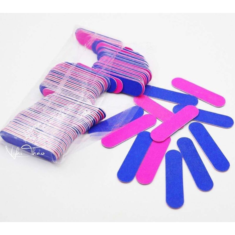 Dũa Mini NailBox,dũa móng nail, Sét 100 cây
