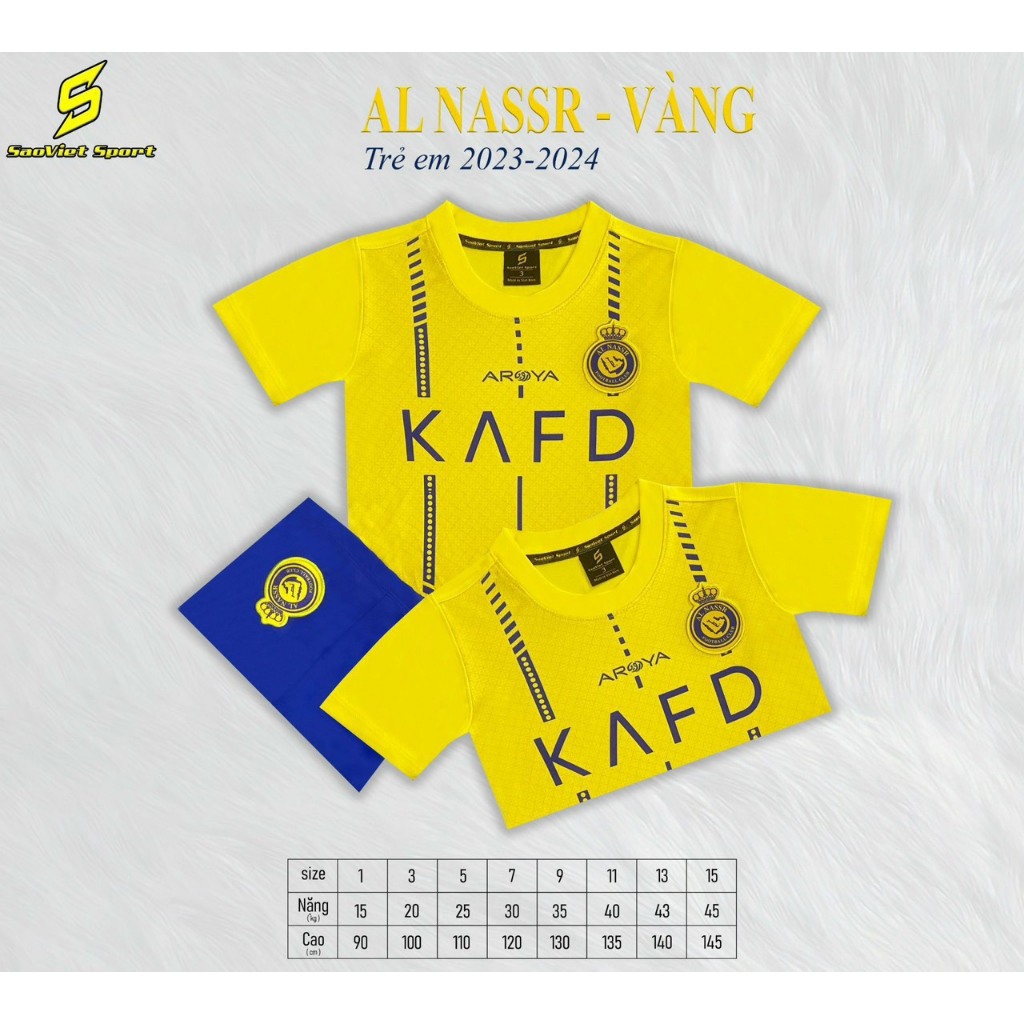 Áo bóng đá R onal do mặc - Bộ thể thao trẻ em, người lớn